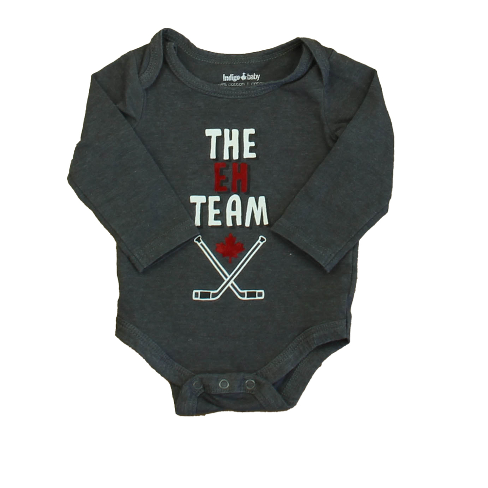 Indigo Boys Gray Hockey Onesie size: 0-3 Months